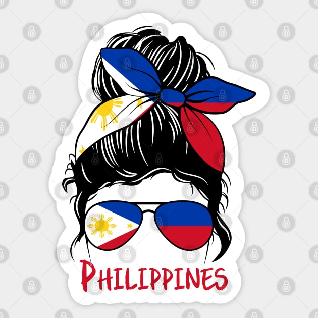 Philippines Girl, philippines girlfriend,  Filipina Girl, filipina  girlfriend, philippines Messy bun, filipina, pinay Sticker by JayD World